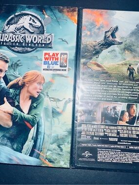 Universal Jurassic World Fallen Kingdom DVD Sleeve - Blue, Teal, Orange Accents